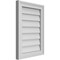 Ekena Millwork Vertical Surface Mount PVC Gable Vnt: Non-Functional, w/2"W x 1-1/2"H, Brickmould Frame, 16"W x 22"H GVPVE16X2202SN - alternate 2